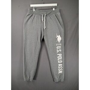 US Polo Assn Mens Gray‎ Graphic Jogger Sweatpants Size  XL
